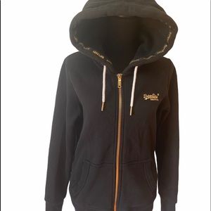 Super Dry Orange Label Zip up hoodie